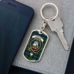 1sttheworld Jewelry - Duncan Modern Clan Tartan Crest Dog Tag with Swivel Keychain A7 | 1sttheworld