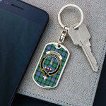 1sttheworld Jewelry - Morrison Ancient Clan Tartan Crest Dog Tag with Swivel Keychain A7 | 1sttheworld