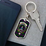 1sttheworld Jewelry - Morrison Modern Clan Tartan Crest Dog Tag with Swivel Keychain A7 | 1sttheworld