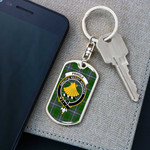 1sttheworld Jewelry - Pringle Clan Tartan Crest Dog Tag with Swivel Keychain A7 | 1sttheworld