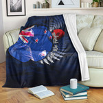 1sttheworld Blanket - New Zealand Anzac Day Poppy Premium Blanket | 1sttheworld.co
