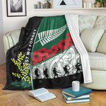 1sttheworld Blanket - (Custom) Australia Indigenous & New Zealand Maori Anzac Premium Blanket | 1sttheworld.co
