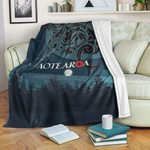 1sttheworld Blanket - New Zealand Paua Silver Fern Poppy  Premium Blanket | 1sttheworld.co
