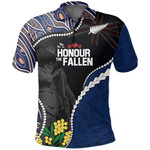 1stheworld Clothing - New Zealand Polo Shirt - Anzac Polo Shirt, Aboriginal Maori Honour The Fallen