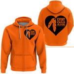 Every Child Matters and Orange Shirt Day Canada Zip Hoodie A31 | 1sttheworld.com