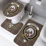 1sttheworld Home Set - Kennedy Weathered Clan Tartan Crest Tartan Bathroom Set A7 | 1sttheworld