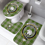 1sttheworld Home Set - Cunningham Dress Green Dancers Clan Tartan Crest Tartan Bathroom Set A7 | 1sttheworld