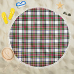1sttheworld Blanket - Stewart Dress Modern Tartan Beach Blanket A7 | 1sttheworld
