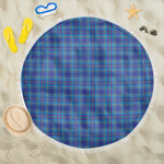 1sttheworld Blanket - Mercer Modern Tartan Beach Blanket A7 | 1sttheworld