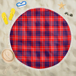 1sttheworld Blanket - Hamilton Modern Tartan Beach Blanket A7 | 1sttheworld