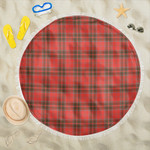 1sttheworld Blanket - Grant Weathered Tartan Beach Blanket A7 | 1sttheworld