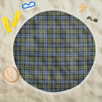 1sttheworld Blanket - Campbell Faded Tartan Beach Blanket A7 | 1sttheworld