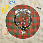 1sttheworld Blanket - MacAulay Ancient Clan Tartan Crest Tartan Beach Blanket A7 | 1sttheworld