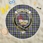 1sttheworld Blanket - MacDonald Ancient Clan Tartan Crest Tartan Beach Blanket A7 | 1sttheworld