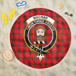 1sttheworld Blanket - MacNab Modern Clan Tartan Crest Tartan Beach Blanket A7 | 1sttheworld