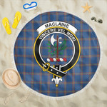 1sttheworld Blanket - MacLaine of Loch Buie Hunting Ancient Clan Tartan Crest Tartan Beach Blanket A7 | 1sttheworld