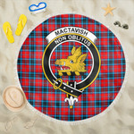 1sttheworld Blanket - MacTavish Modern Clan Tartan Crest Tartan Beach Blanket A7 | 1sttheworld