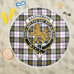 1sttheworld Blanket - MacPherson Dress Modern Clan Tartan Crest Tartan Beach Blanket A7 | 1sttheworld