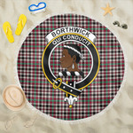 1sttheworld Blanket - Borthwick Dress Ancient Clan Tartan Crest Tartan Beach Blanket A7 | 1sttheworld