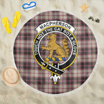 1sttheworld Blanket - MacPherson Hunting Ancient Clan Tartan Crest Tartan Beach Blanket A7 | 1sttheworld