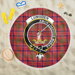 1sttheworld Blanket - Lumsden Modern Clan Tartan Crest Tartan Beach Blanket A7 | 1sttheworld