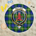 1sttheworld Blanket - Maitland Clan Tartan Crest Tartan Beach Blanket A7 | 1sttheworld