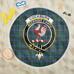 1sttheworld Blanket - Cockburn Ancient Clan Tartan Crest Tartan Beach Blanket A7 | 1sttheworld