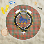 1sttheworld Blanket - Bruce Ancient Clan Tartan Crest Tartan Beach Blanket A7 | 1sttheworld