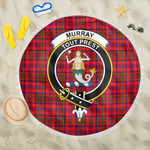 1sttheworld Blanket - Murray of Tulloch Modern Clan Tartan Crest Tartan Beach Blanket A7 | 1sttheworld