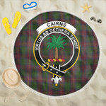 1sttheworld Blanket - Cairns Clan Tartan Crest Tartan Beach Blanket A7 | 1sttheworld