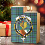 1sttheworld Candle Holder - Sinclair Hunting Ancient Clan Tartan Crest Tartan Candle Holder A7 | 1sttheworld