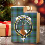 1sttheworld Candle Holder - Davidson Ancient Clan Tartan Crest Tartan Candle Holder A7 | 1sttheworld