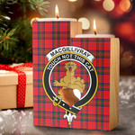 1sttheworld Candle Holder - MacGillivray Modern Clan Tartan Crest Tartan Candle Holder A7 | 1sttheworld
