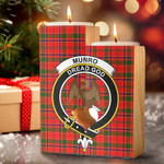1sttheworld Candle Holder - Munro Modern Clan Tartan Crest Tartan Candle Holder A7 | 1sttheworld