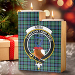 1sttheworld Candle Holder - Rose Hunting Ancient Clan Tartan Crest Tartan Candle Holder A7 | 1sttheworld