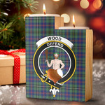1sttheworld Candle Holder - Wood Modern Clan Tartan Crest Tartan Candle Holder A7 | 1sttheworld
