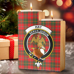 1sttheworld Candle Holder - Hay Modern Clan Tartan Crest Tartan Candle Holder A7 | 1sttheworld