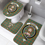 1sttheworld Home Set - Menzies Green Ancient Clan Tartan Crest Tartan Bathroom Set A7 | 1sttheworld