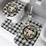 1sttheworld Home Set - MacFarlane Black White Clan Tartan Crest Tartan Bathroom Set A7 | 1sttheworld