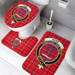 1sttheworld Home Set - Rose Modern Clan Tartan Crest Tartan Bathroom Set A7 | 1sttheworld