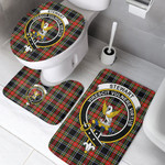 1sttheworld Home Set - Stewart Black Clan Tartan Crest Tartan Bathroom Set A7 | 1sttheworld