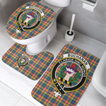 1sttheworld Home Set - Buchanan Ancient Clan Tartan Crest Tartan Bathroom Set A7 | 1sttheworld