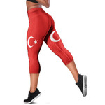 1sttheworld Capris Leggings - Flag of Turkey Capris Leggings A7 | 1sttheworld