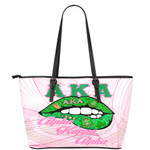 1sttheworld Leather Tote - AKA Lips - Special Version Leather Tote | 1sttheworld
