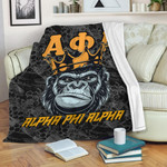 1sttheworld Premium Blanket - Alpha Phi Alpha Ape Premium Blanket | 1sttheworld

