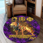1sttheworld Round Carpet - Omega Psi Phi Dog Round Carpet | 1sttheworld
