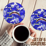 1sttheworld Coasters (Sets of 6) - Phi Beta Sigma Full Camo Shark Coasters | 1sttheworld
