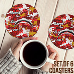 1sttheworld Coasters (Sets of 6) - Kappa Alpha Psi Full Camo Shark Coasters | 1sttheworld
