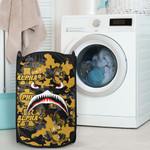 1sttheworld Laundry Hamper - Alpha Phi Alpha Full Camo Shark Laundry Hamper | 1sttheworld

