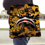 1sttheworld Tote Bag - Alpha Phi Alpha Full Camo Shark Tote Bag | 1sttheworld
